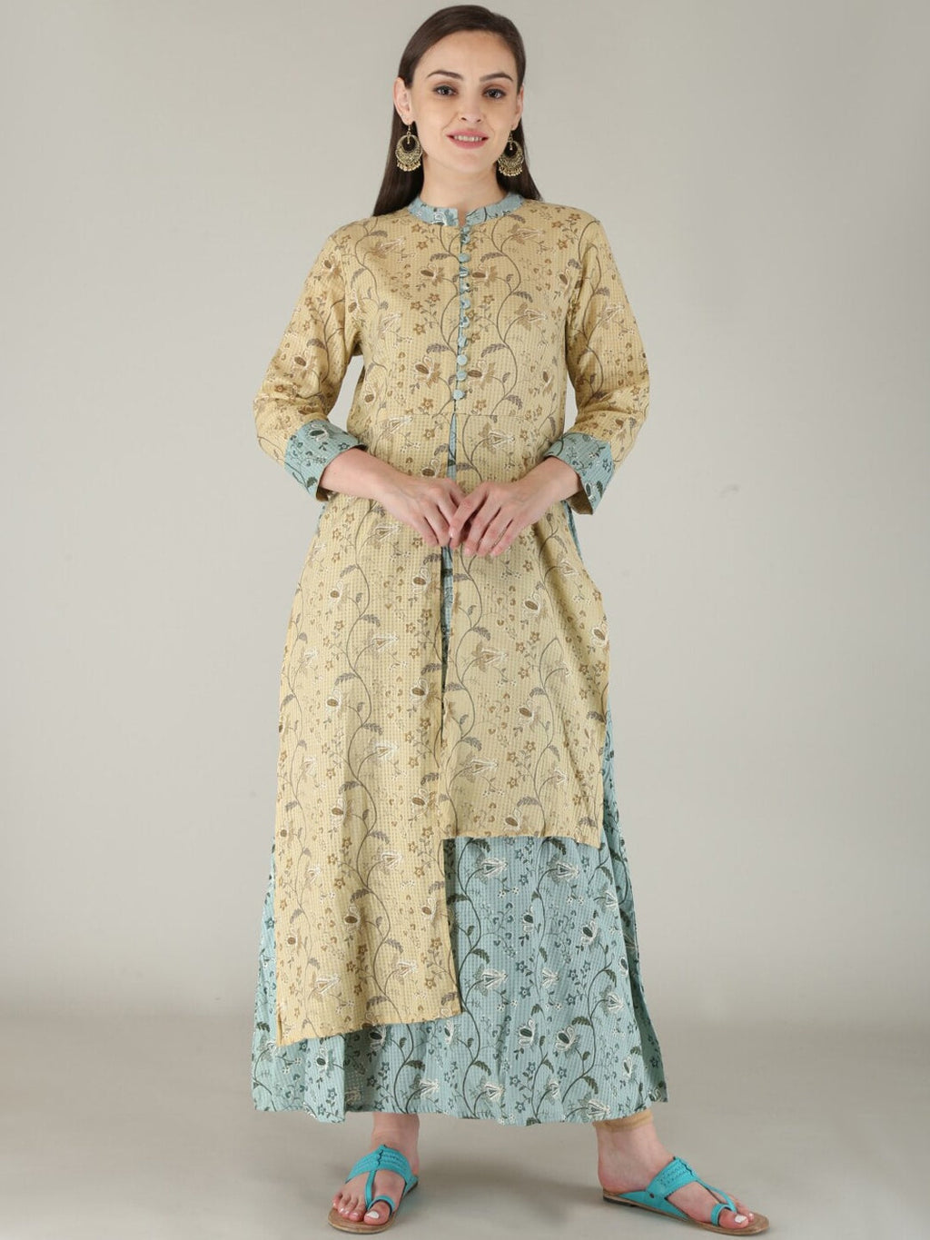 HERE&NOW Women Floral Printed Cotton Kurta