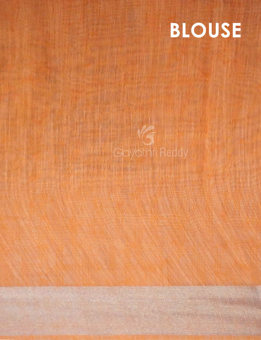 Light Orange Colour Floral Design Semi Chanderi Saree By Gayathri Reddy Designer Studio