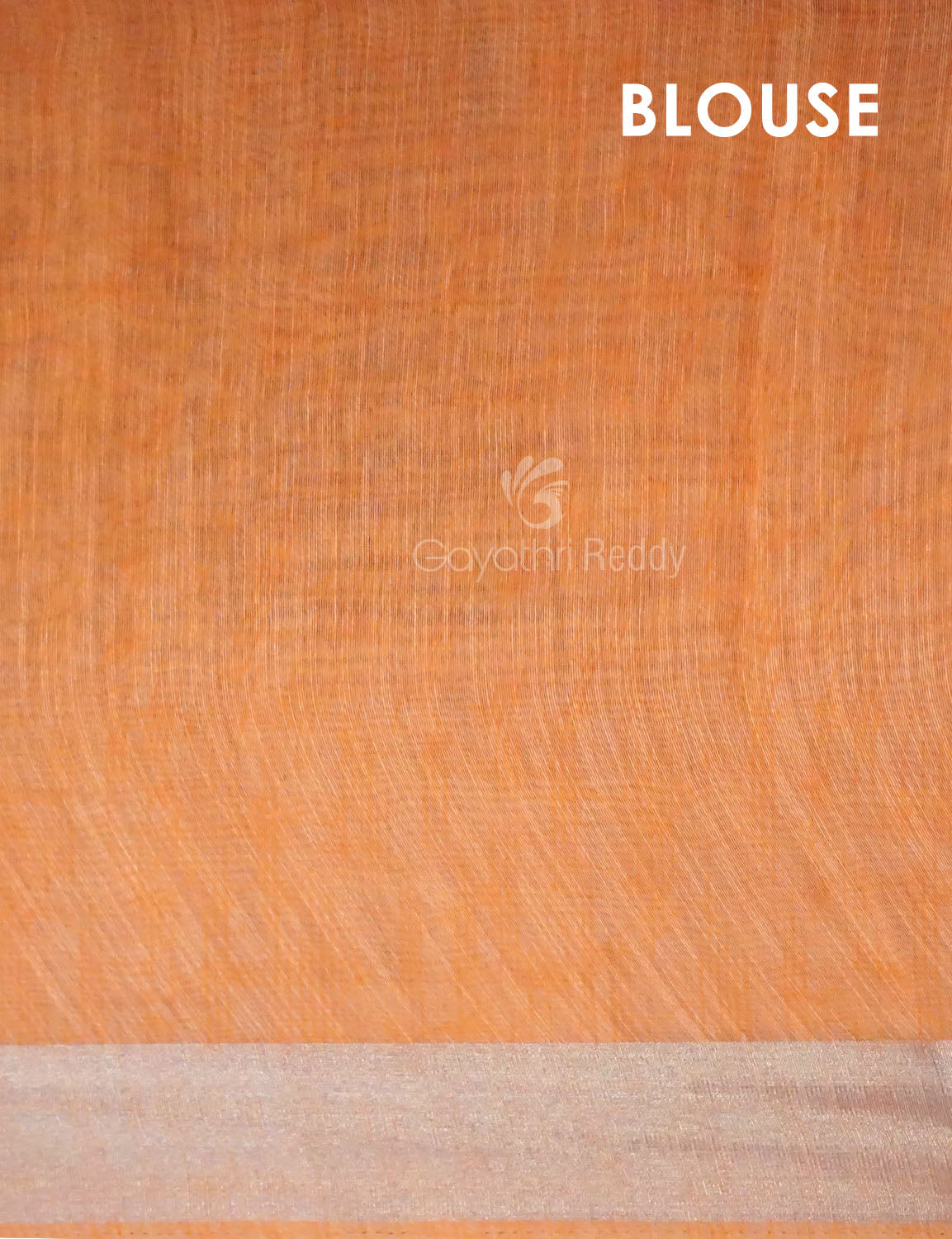 Light Orange Colour Floral Design Semi Chanderi Saree By Gayathri Reddy Designer Studio