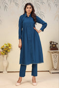 Monjolika Fashion Morpeach Cotton Solid Festival Casual Kurti