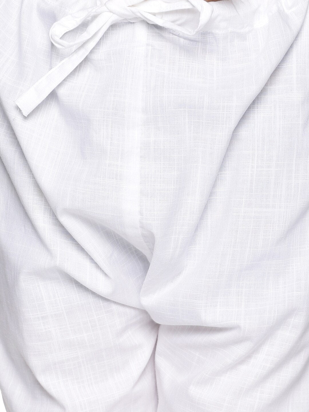 Sethukrishna Boys White Pure Cotton Kurta with Churidar