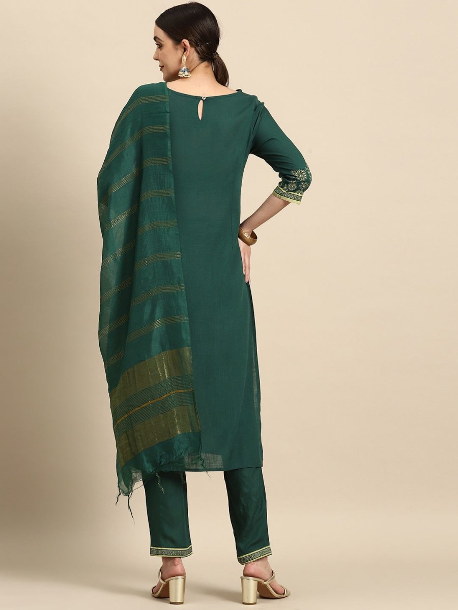 All About You Ethnic Motifs Print Kurta with Trousers & With Dupatta