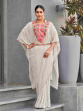 Tikhi Imli Embroidered Kaftan Saree With Belt