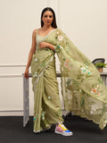 Tikhi Imli Floral Printed Organza Saree