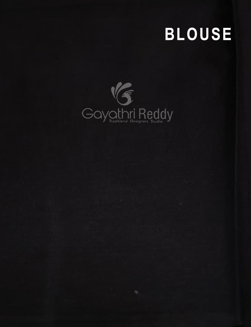 Black Coloured Combination Printed Cotton Saree By Gayathri Reddy Designer Studio