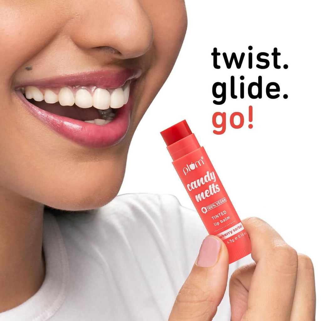 Plum Candy Melts Strawberry Sorbet Tinted Lip Balm