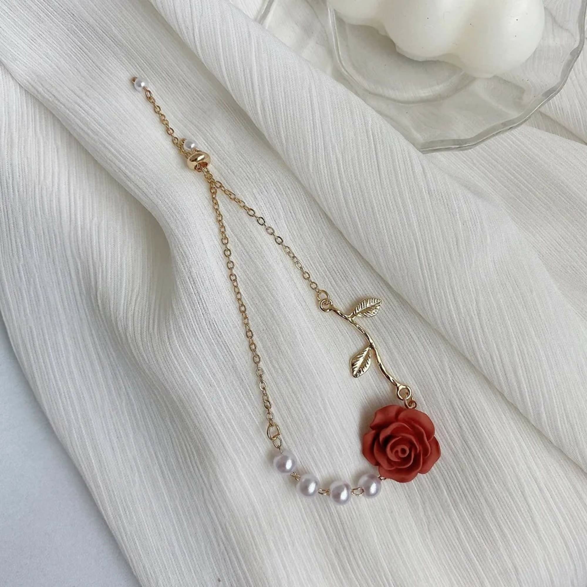 Joban Fashion Red Rose Bracelet
