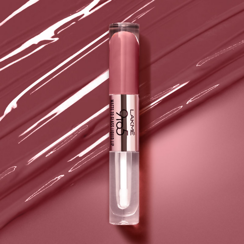 Lakme 9 To 5 Matte To Glass Liquid Lip - Rose