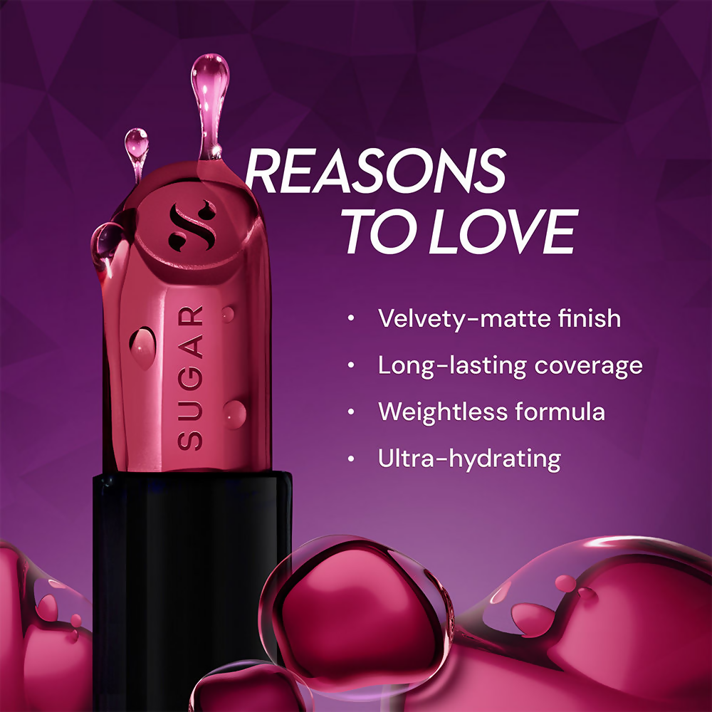 SUGAR Glide Peptide Serum Lipstick with Vitamin E - 04 Cairo Crimson