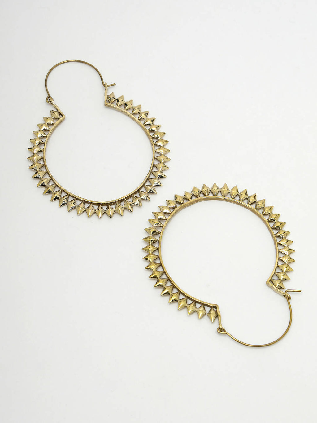 NVR Women Golden Full Circular Hoop Earrings