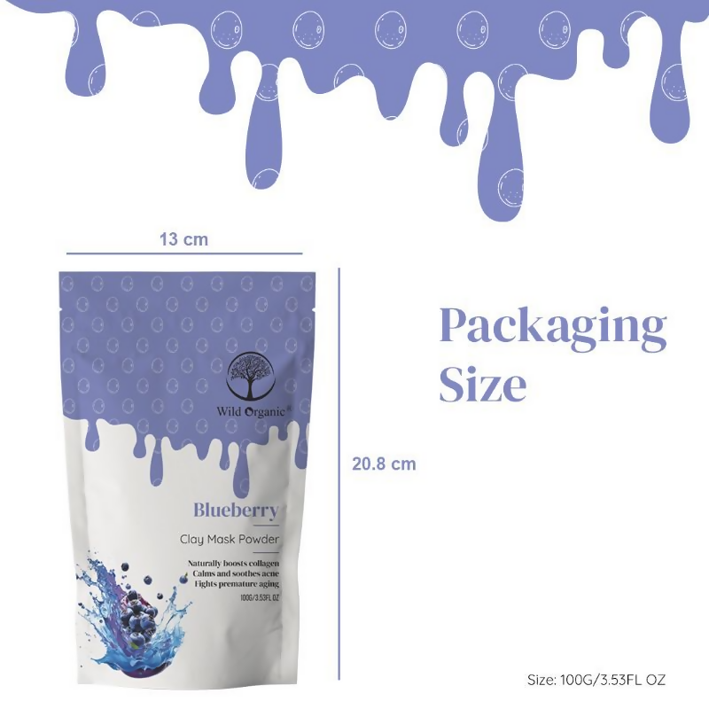 Wild Organic Blueberry Clay Mask Powder