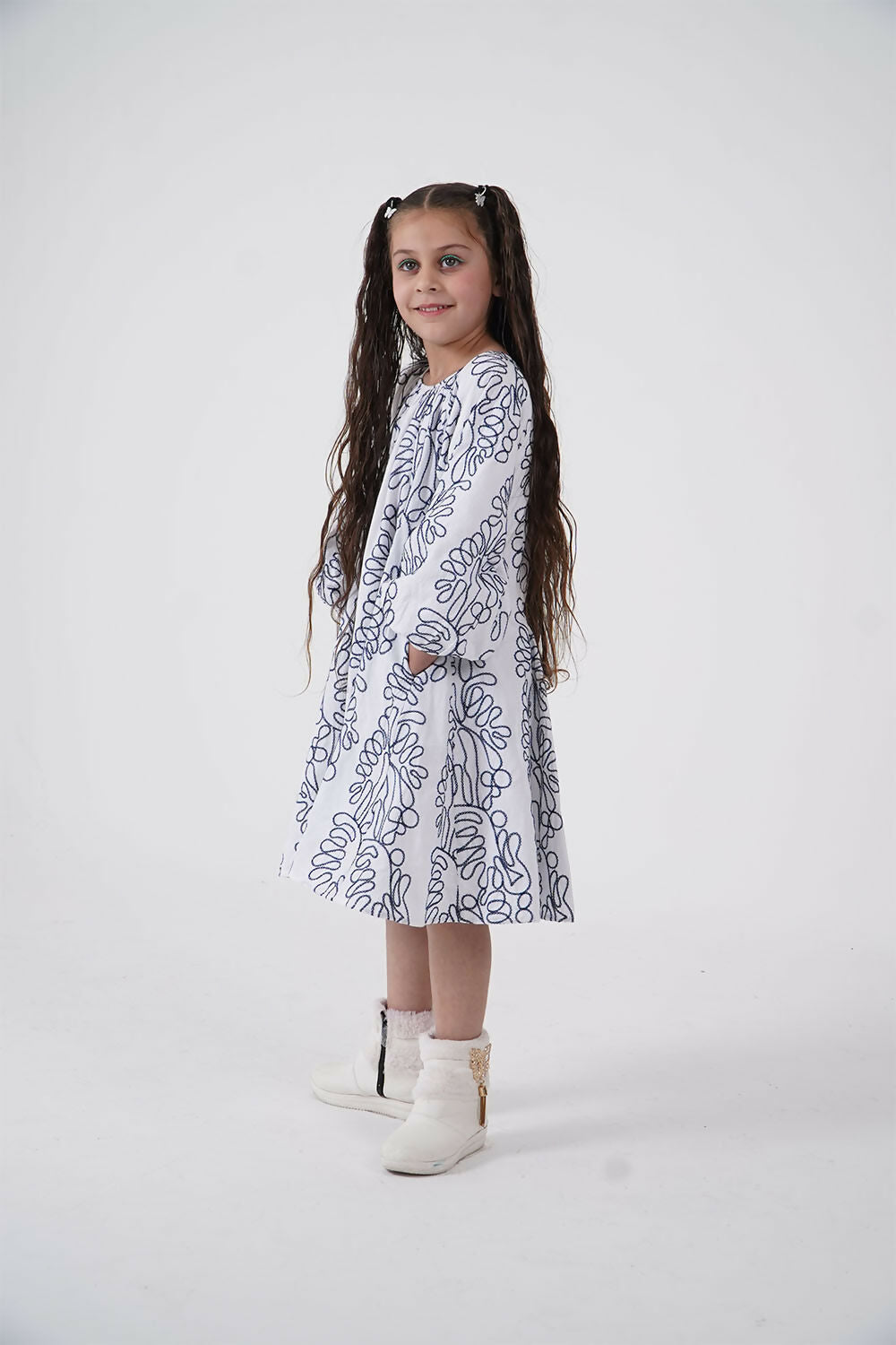 LH Luxury Fashion Balloon Sleeve Dress for Girls – Premium Kidswear Brands in India