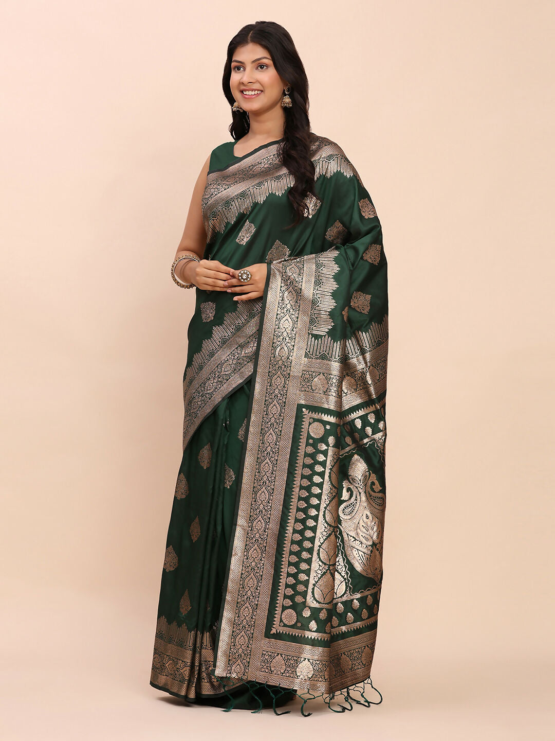 Shree Shyam Fashion Banarasi Silk Green Saree