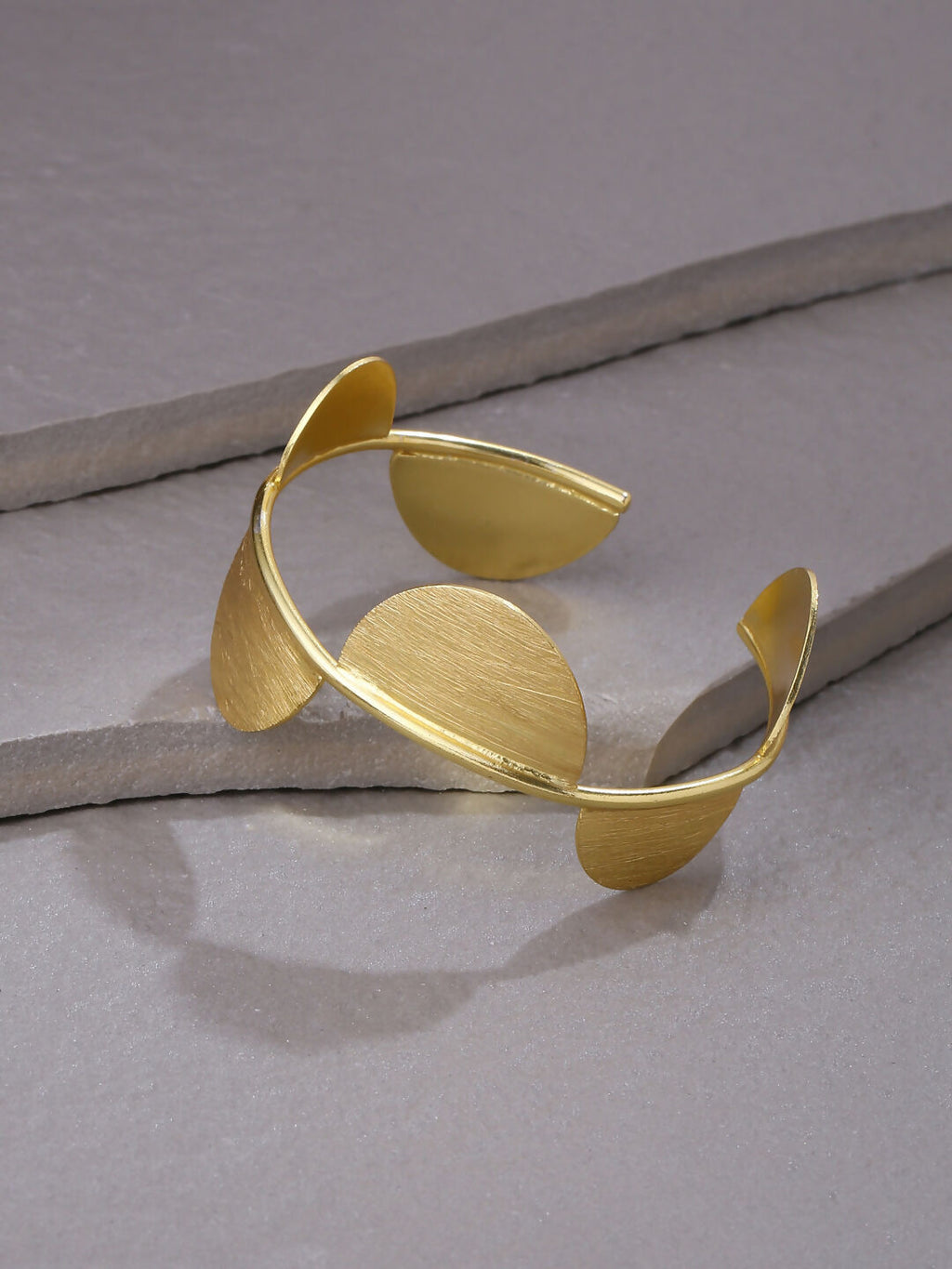 NVR Women Gold-Polished Adjustable Kada Bracelet