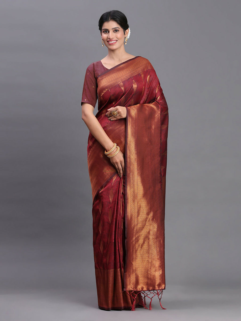 Shree Shyam Fashion Silk Maroon Saree