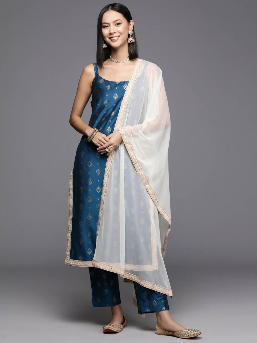 Ahalyaa Women's Traditional wear Kurta Set - Blue