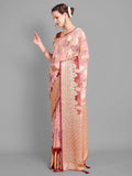 Vamsee Bindu Baby Pink Georgette Saree