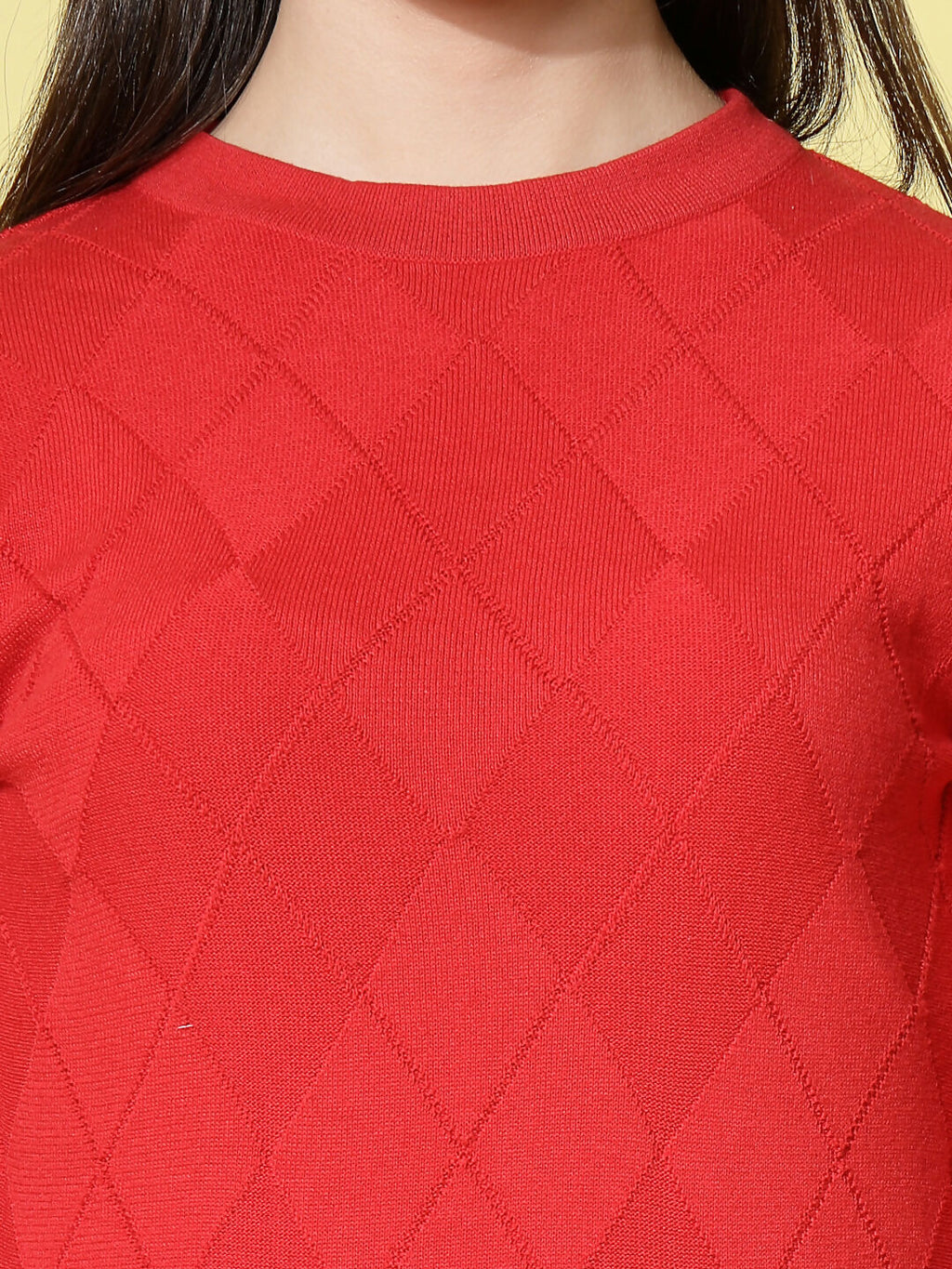 Women Winter Red Cotton Dress - Wool Trees