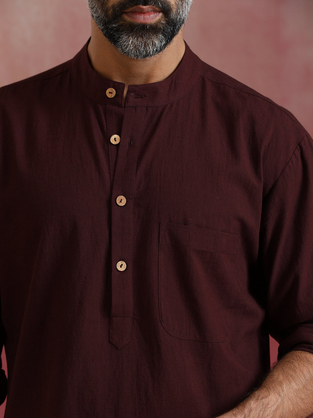 trueBrowns Men's Cola Cotton Mandarin Collar Kurta Co-ord set