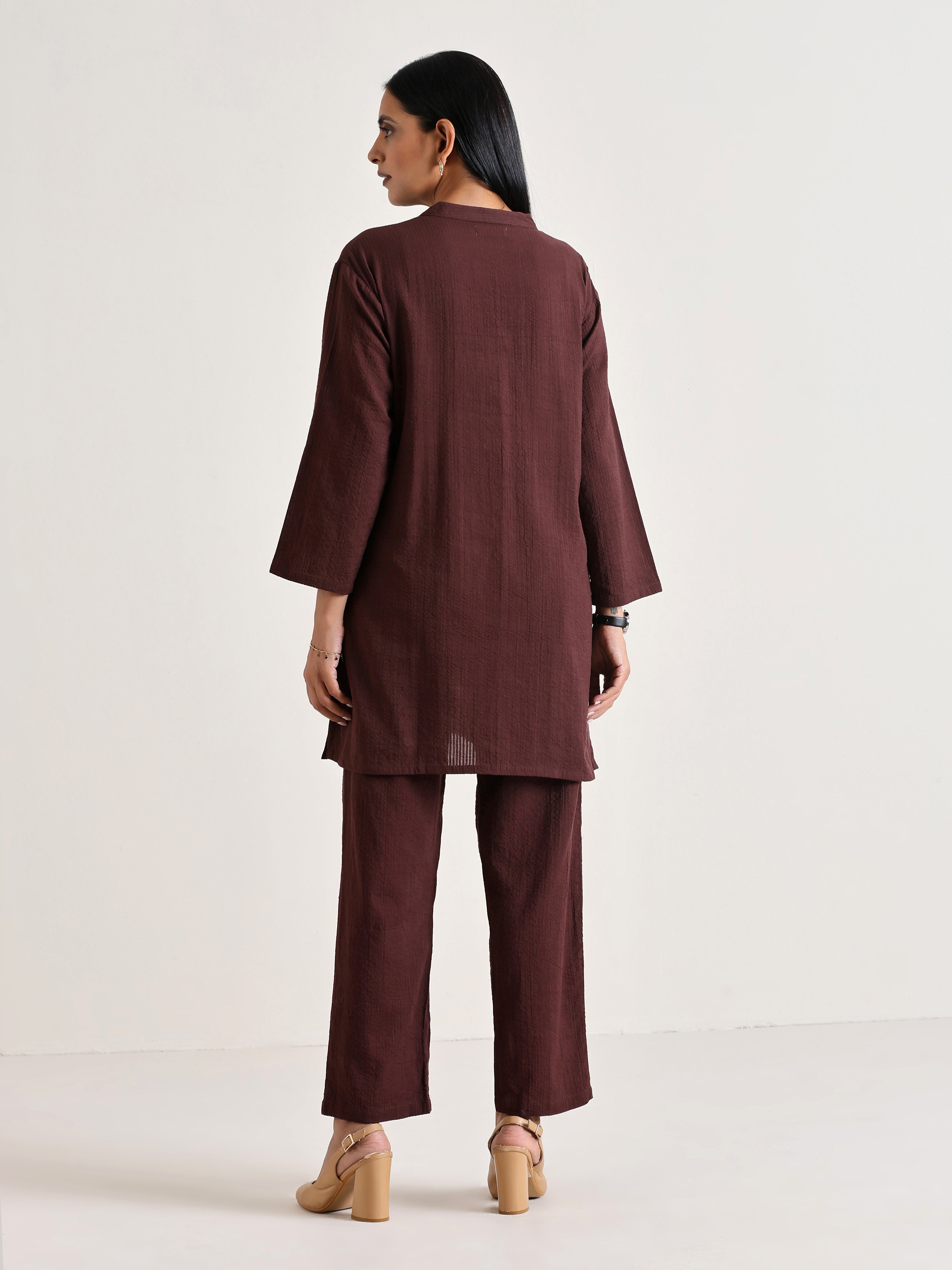 trueBrowns Cola Brown Relaxed Fit Co-Ord Set