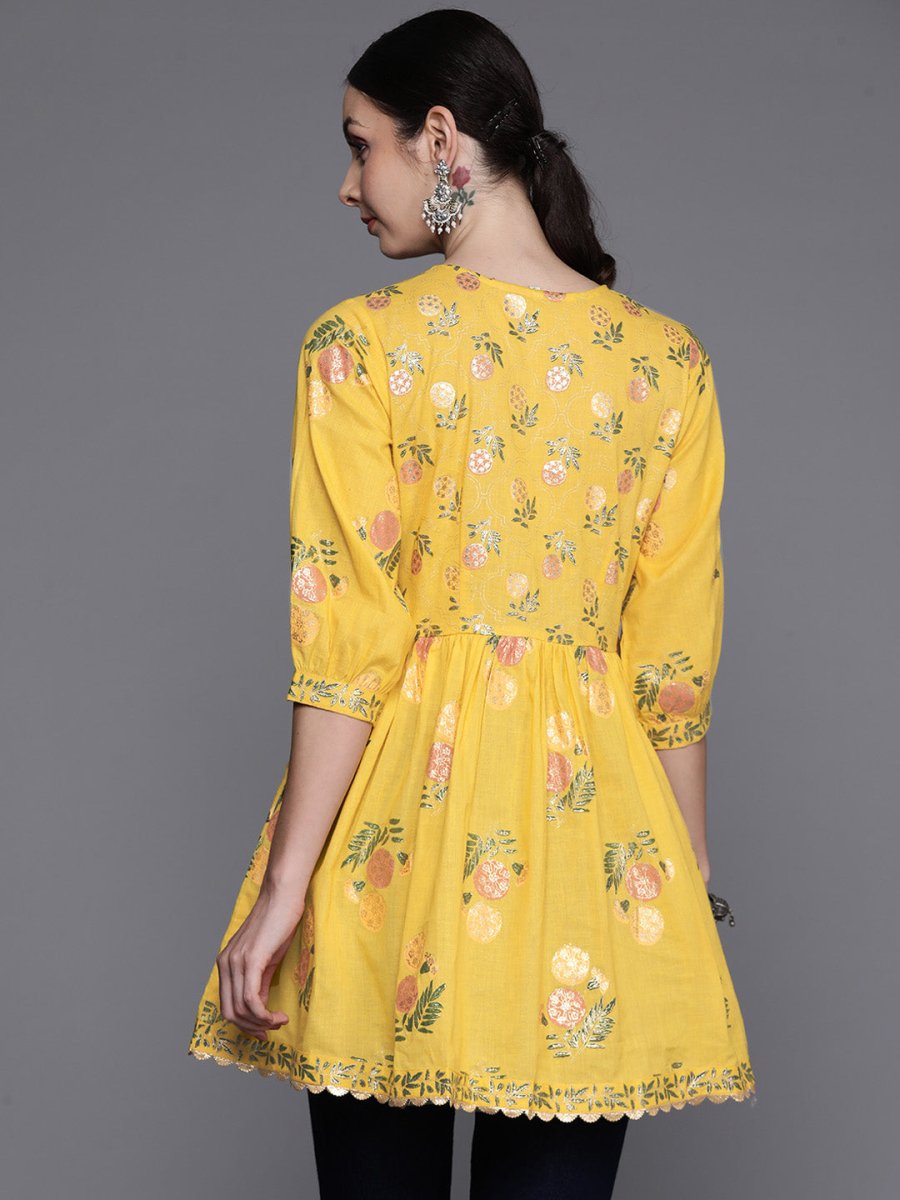 Ahalyaa Floral Printed Embellished Tunic