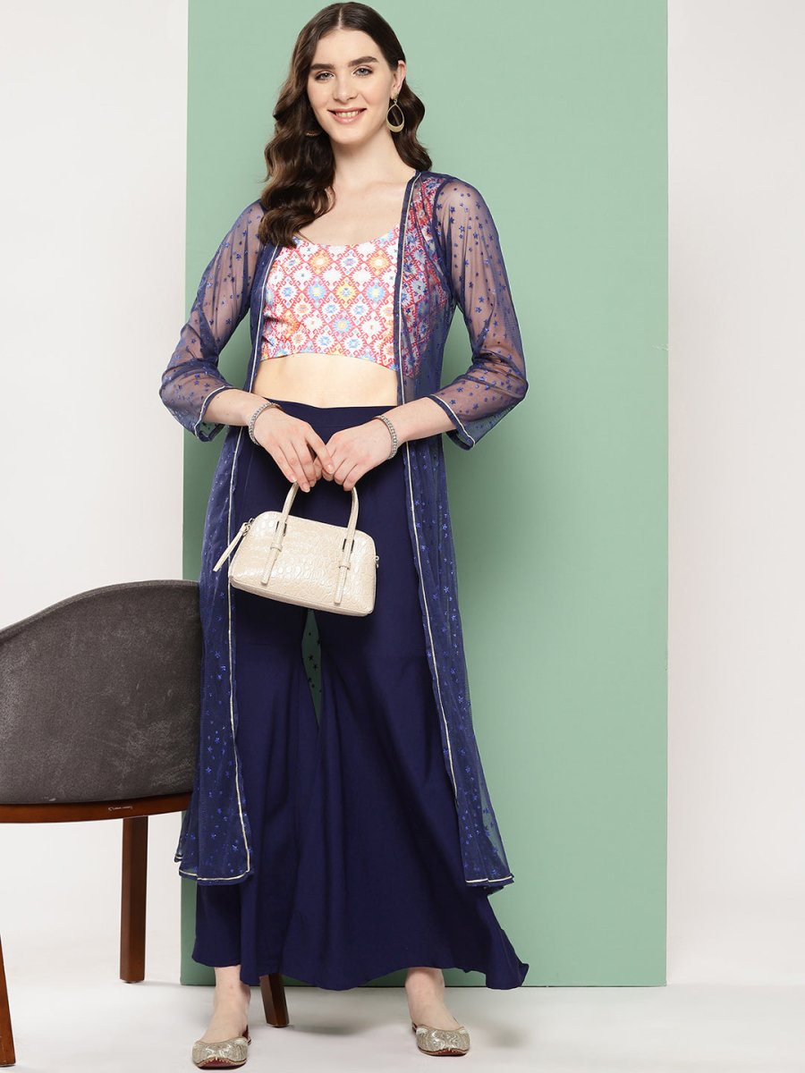 Ahalyaa Printed Ethnic Co-Ords with Shrug