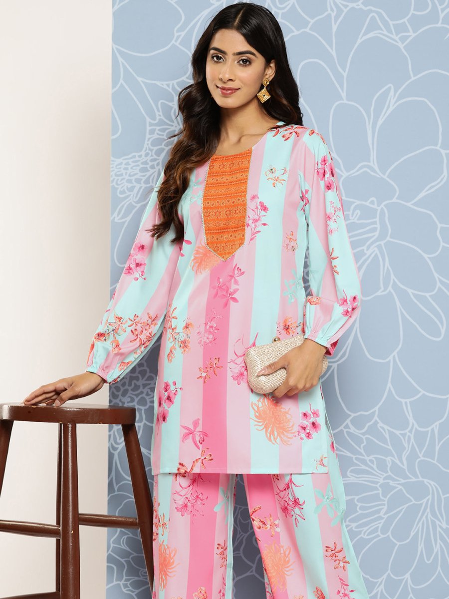 Ahalyaa Striped Ethnic Co-Ords