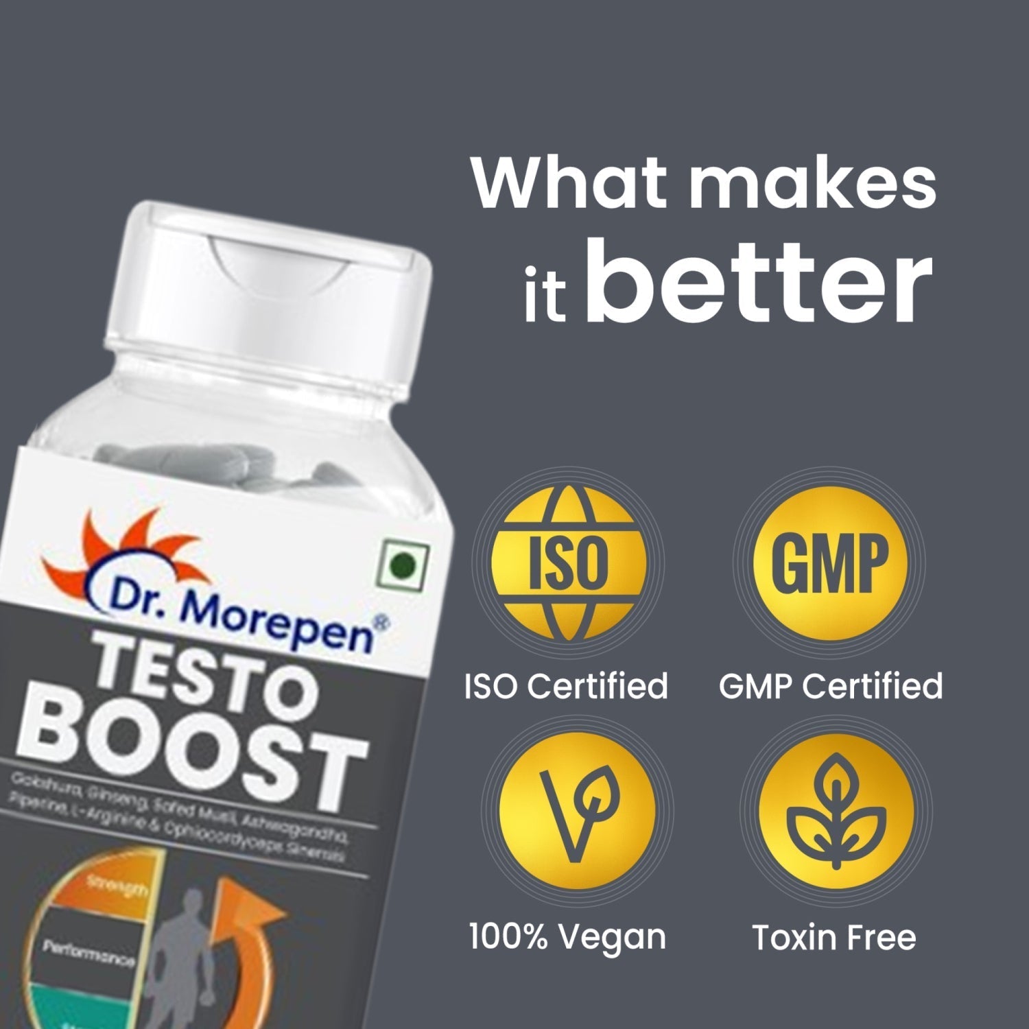 Dr Morpen Testo Boost And Multivitamin Men -With Omega 3 & Herbs /Energy & Immunity Booster