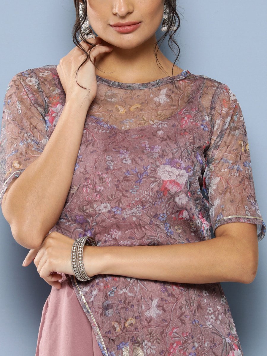 Ahalyaa Printed Waist Tie-Ups Basic Jumpsuit