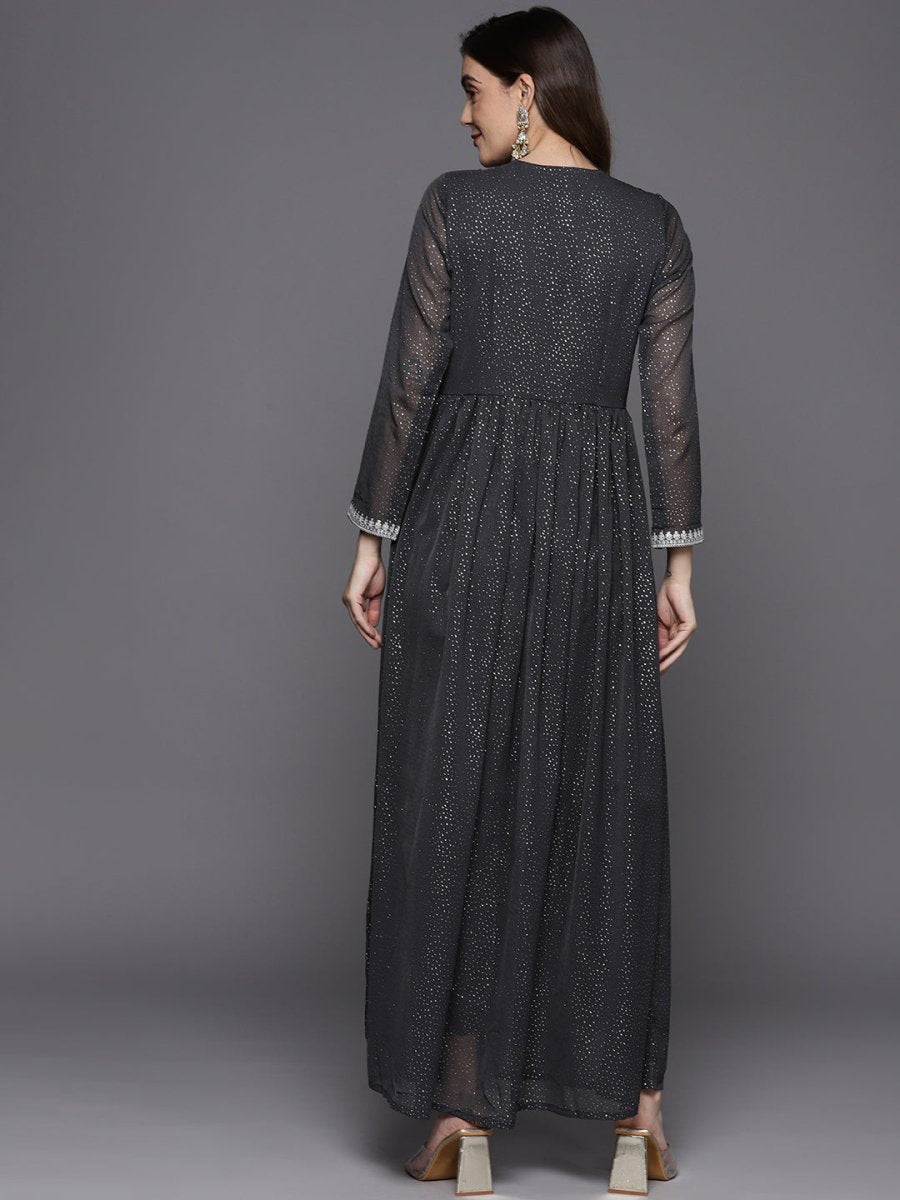Ahalyaa Glitter Printed Top With Trousers