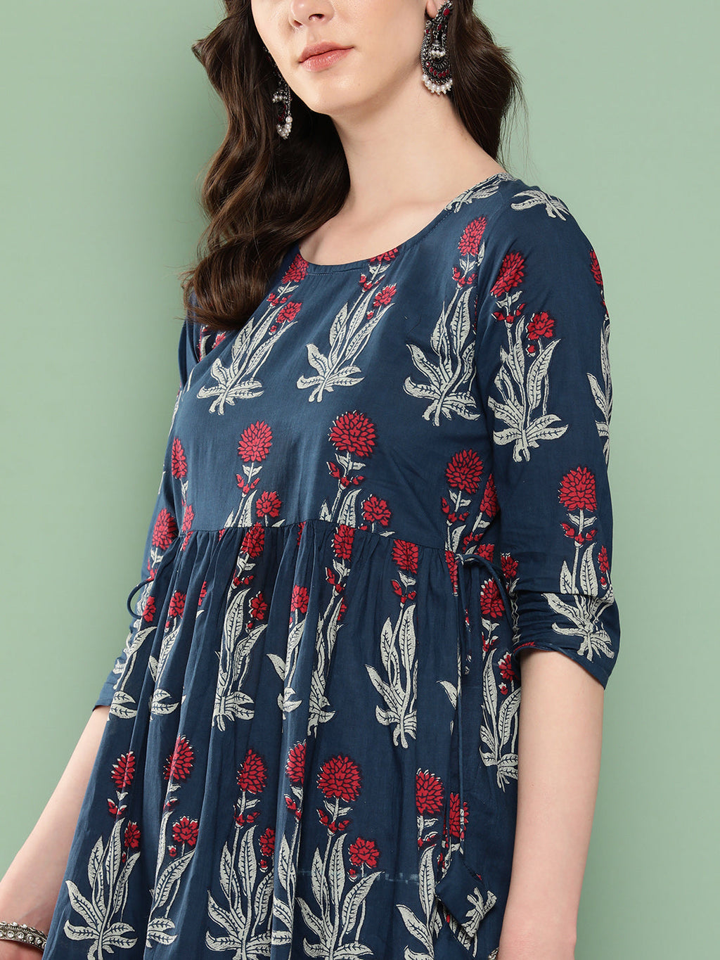 InWeave Women's Indigo Boota Sharara Set