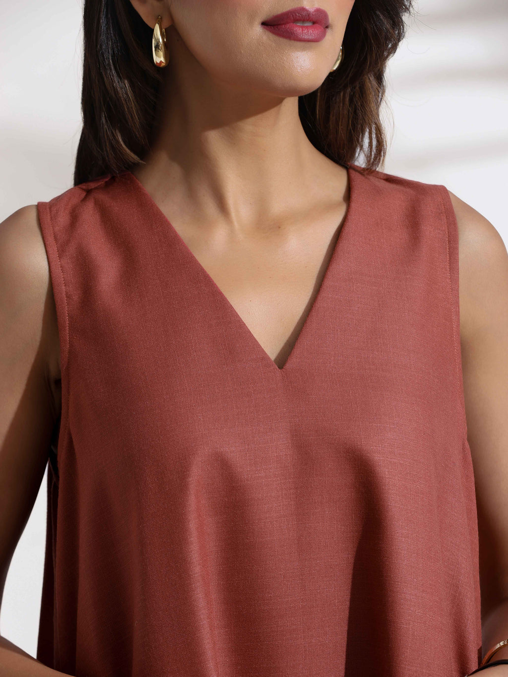 trueBrowns Pink Slub Dress