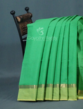 Shades of Green With Contrast Blouse Pure Mangalgiri Cotton By Gayathri Reddy Designer Studio