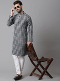 Even Apparels Multi Pure Cotton Kurta With Band Collar