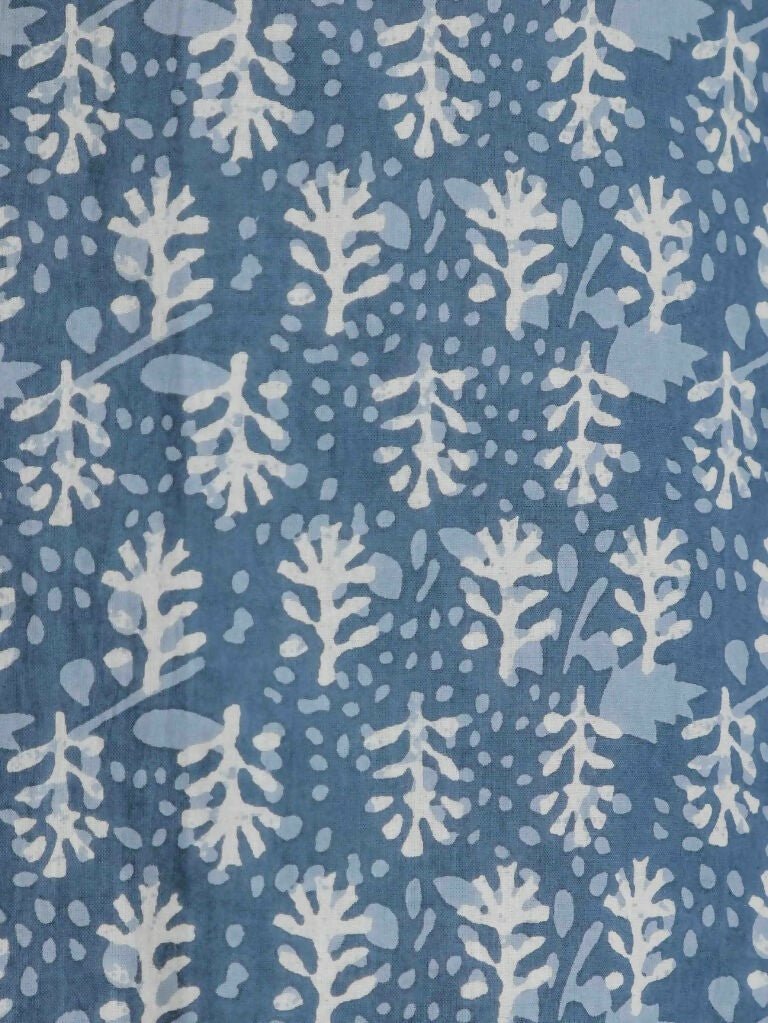 Aramya Straight Soft Cotton Block Print Women's Kurta - Blue