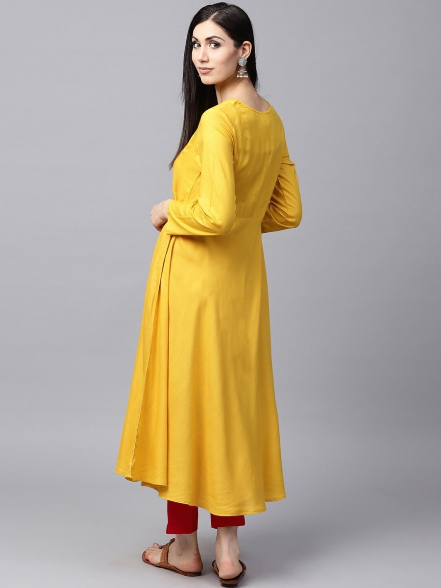 Aks Women Tasseled Anarkali Kurta