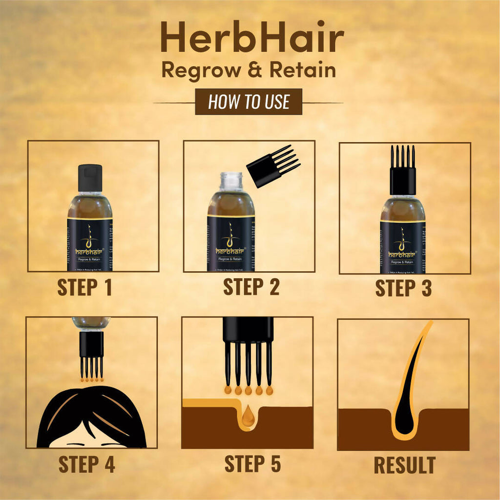 HerbHair Pure Herbal Regrow and Retain Hair Oil