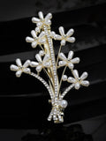 Panash Women Gold-Toned Embellished Alligator Hair Clip