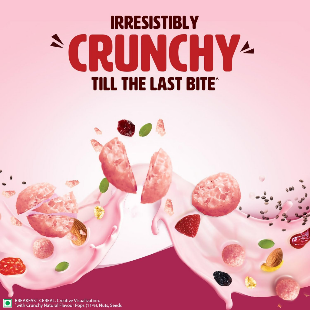 Saffola Muesli Fruit & Nut Berry Crunch with Flavour Pops