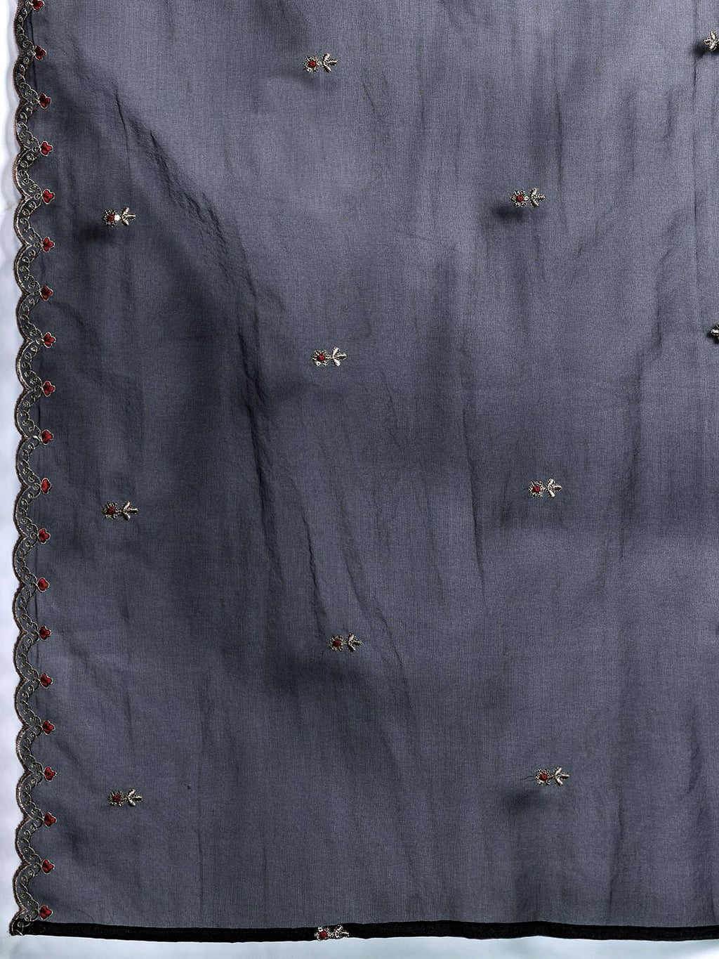 Indo Era Ethnic Motifs Embroidered Sequinned Kurta With Trousers & Dupatta