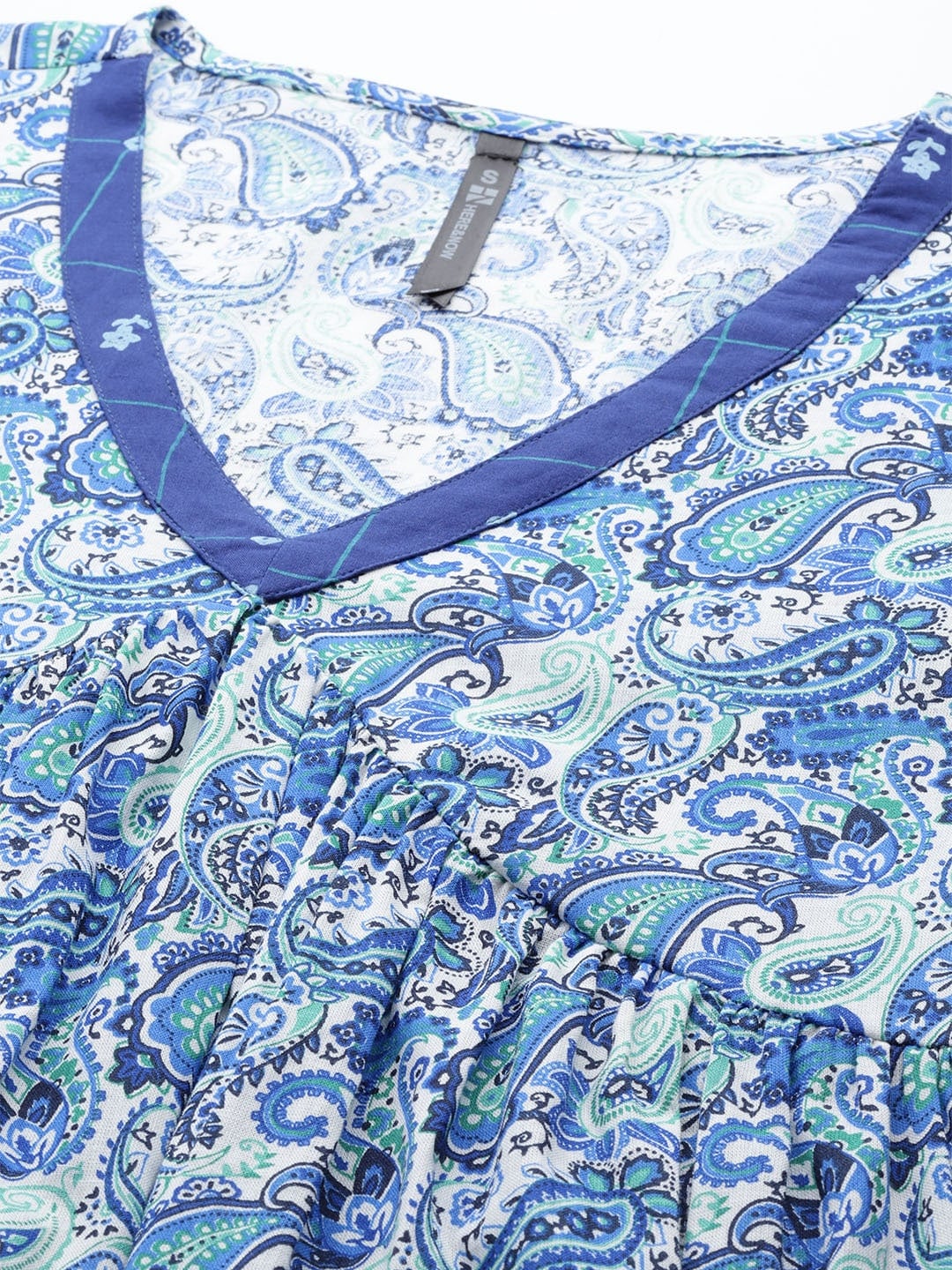 HERE&NOW Paisley Printed Empire A-Line Kurta