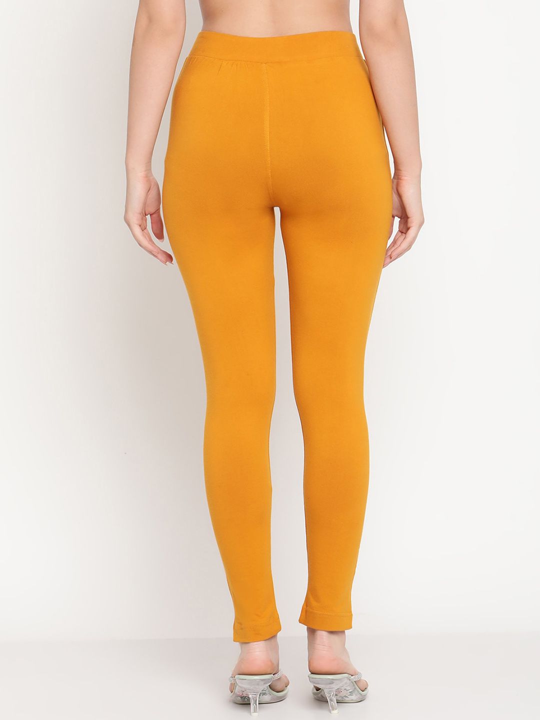TAG 7 Pack of 2 Green & Mustard Yellow Ankle-Length Leggings