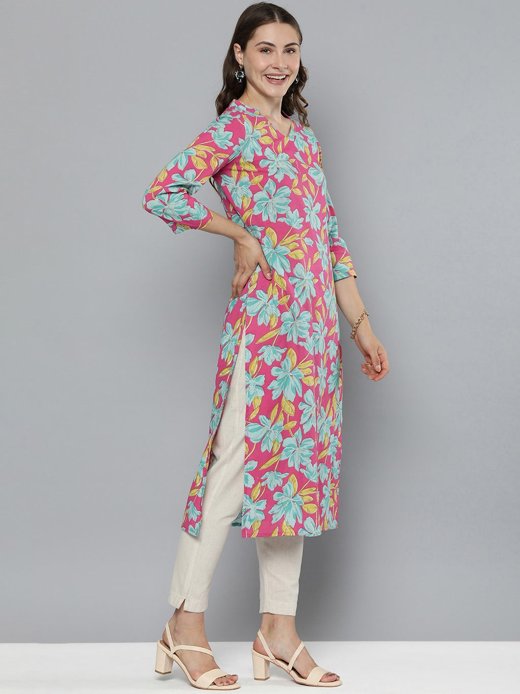 HERE&NOW Floral Printed Kurta