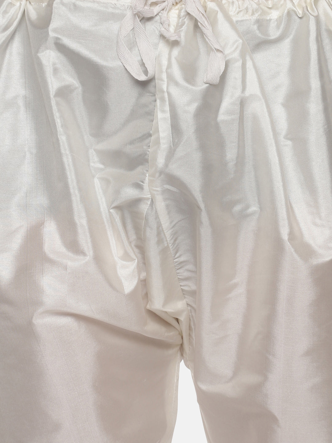 Sethukrishna Men Cream-Coloured Kurta with Pyjamas