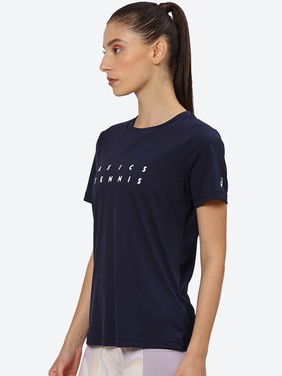 ASICS Women Typography Court Graphic Printed T-shirt