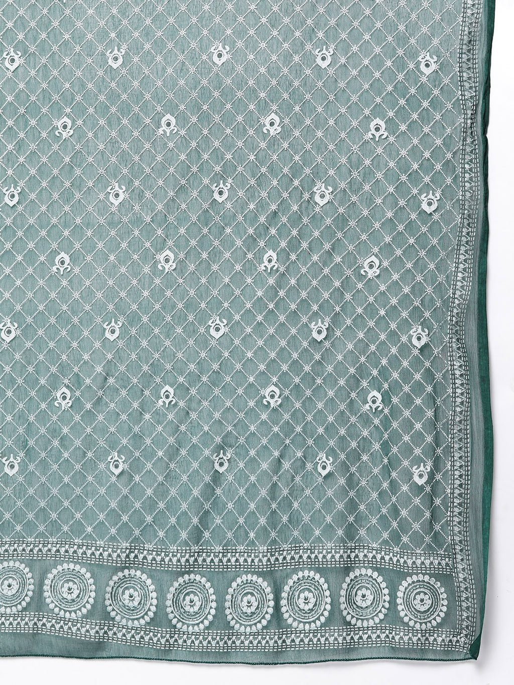 HERE&NOW Women Ethnic Motifs Yoke Design Kurta with Trousers & Dupatta