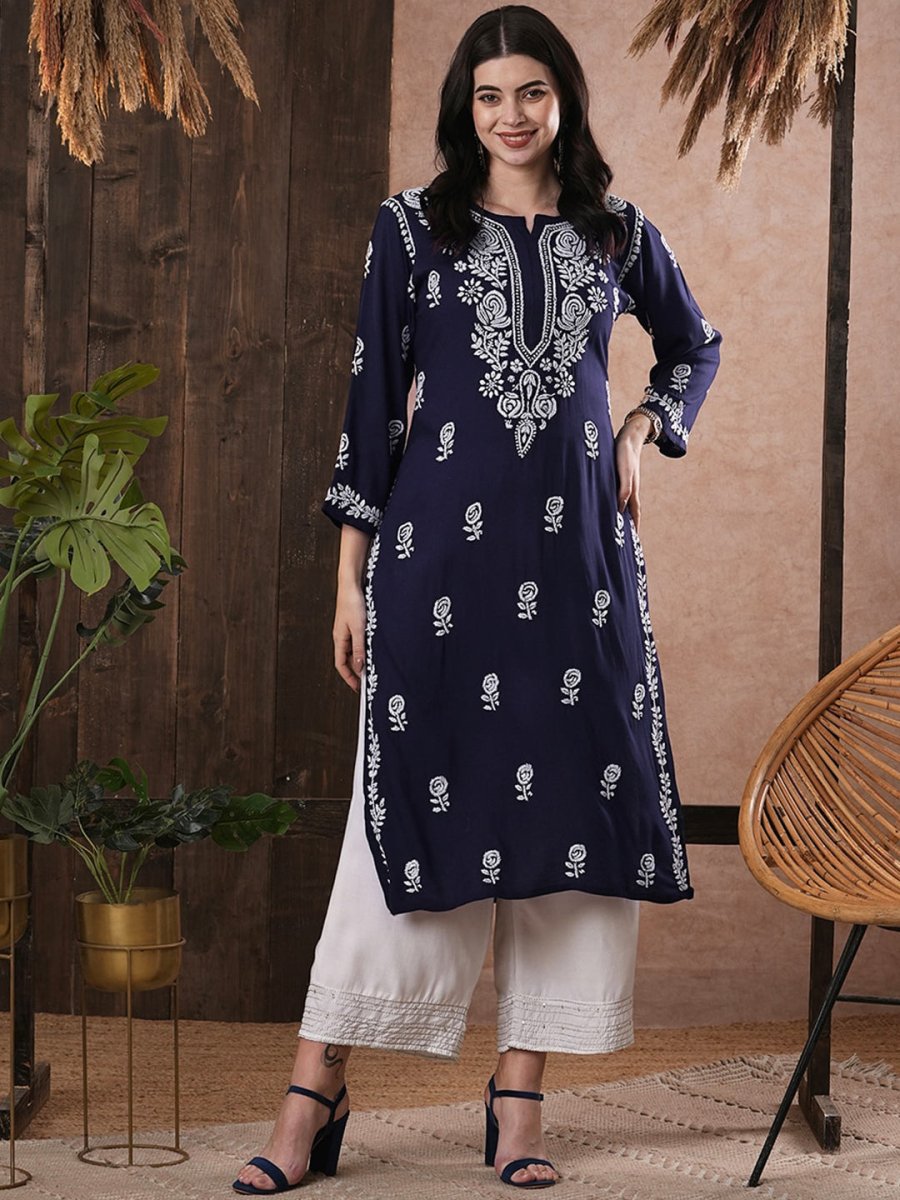 ADA Women Ethnic Motifs Printed Thread Work Kurta