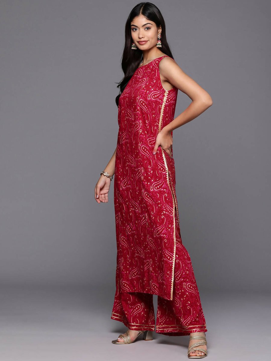 Ahalyaa Women's Traditional wear Kurta Set - Red