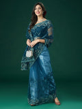kasee Embellished Zari Sequinned Saree