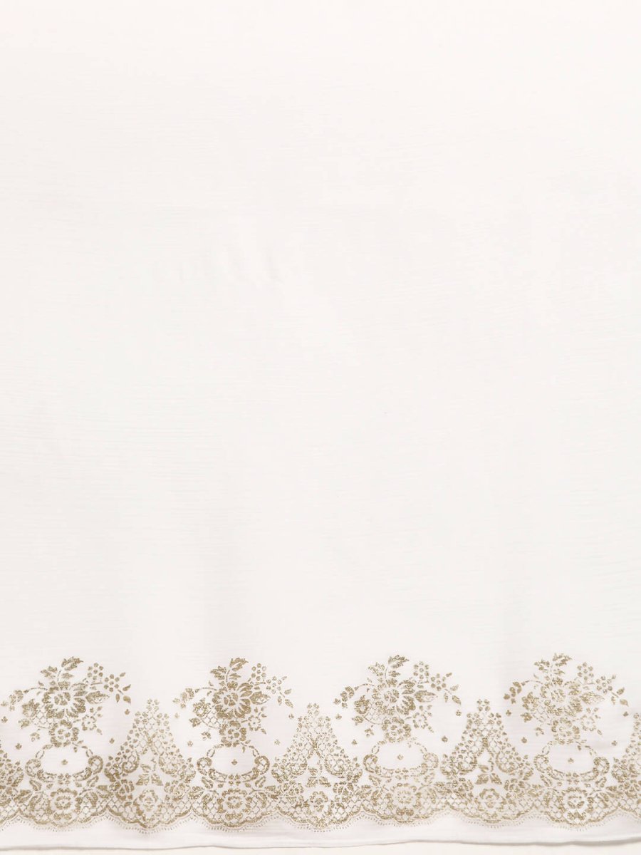 Ahalyaa Women's Traditional Semi Stitch Saree - White